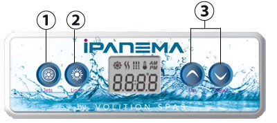 Spa Ipanema : clavier de commandes Spa Ipanema : clavier de commandes